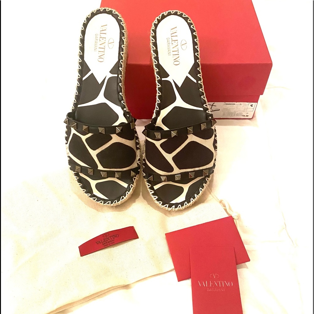 Valentino Rockstud Espadrille Slide 38